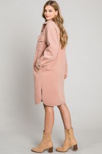 Dusty Rose Long Shacket