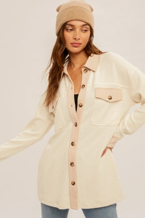 2 Tone Shirt Jacket
